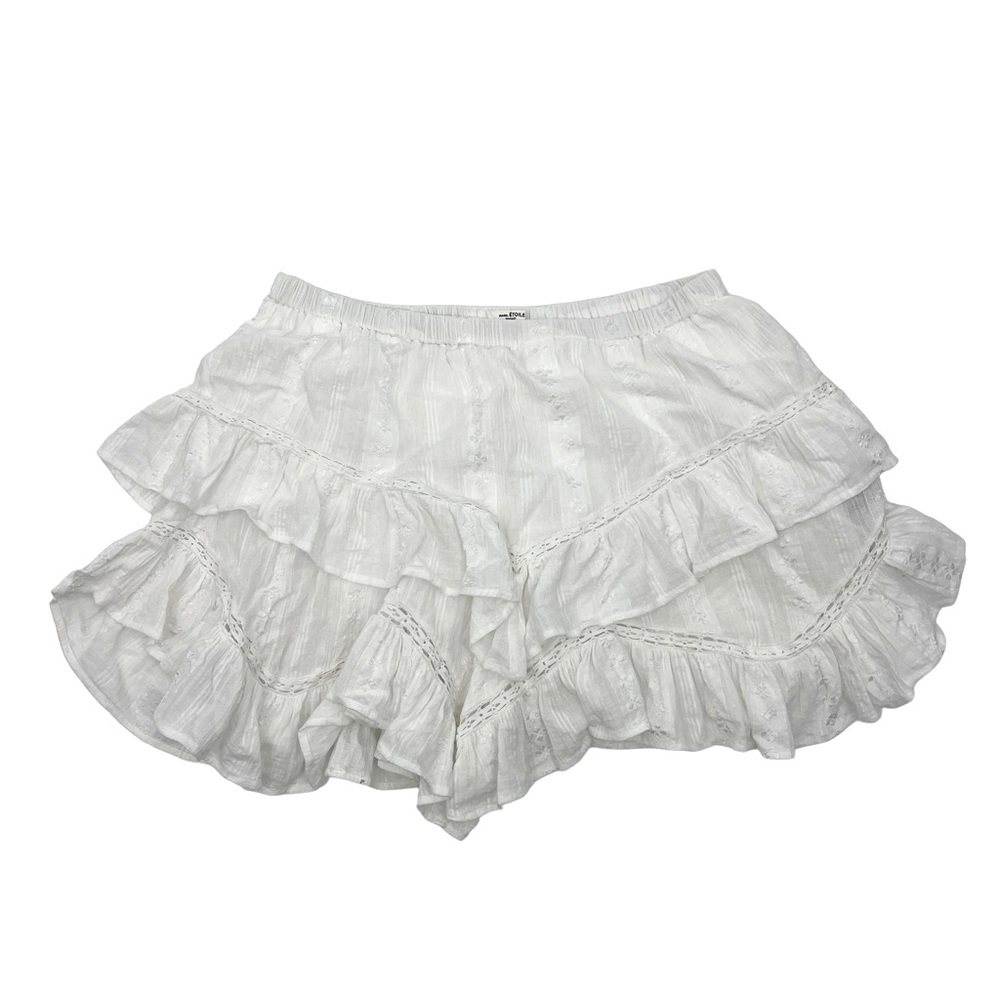 Isabel Marant Etoile White Peasant Shorts Skort Skirt Stretch Mini 28 Medium